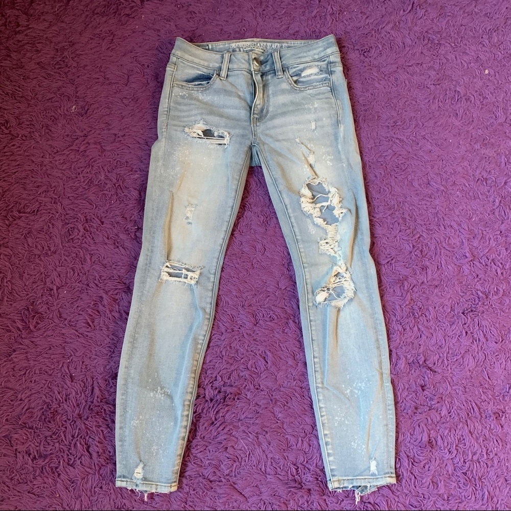 Distressed Light Wash Jeans